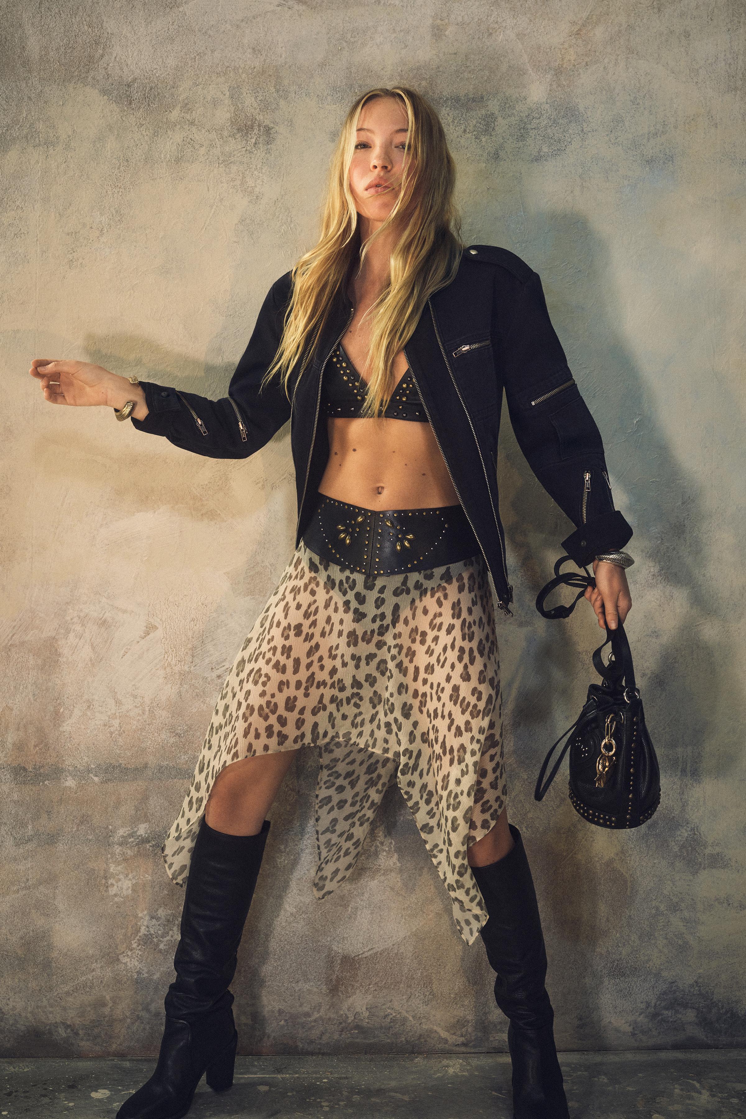 Кожаные ботинки на шнуровке KATE MOSS X ZARA